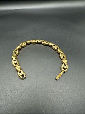 Vintage D’Orlan Signed Gold Link Bracelet 7 inches